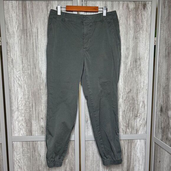 Outerknown Avalon Stretch Jogger Pants Gray Color Ankle Zippers Size 8 - Picture 1 of 11
